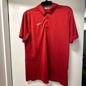 Nike Men's Vibrant Red Polo Shirt